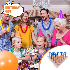 Children's <strong>Puzzle</strong> <strong>Adults</strong> Teens Travel Tabletop Games <strong>Puzzle</strong> <strong>Wooden</strong> Triangle Wood <strong>Peg</strong> Strategy Family Fun Board Game <strong>Pegs</strong> Toy - Product Image 5