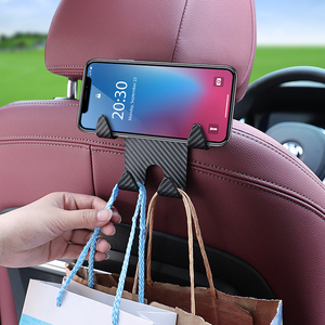 High Quality 2 in 1 <strong>Car</strong> <strong>Hook</strong> With Phone Holder Headrest <strong>Car</strong> Organizers High Bearing Back Seat <strong>Car</strong> <strong>Hook</strong> Phone Holder - Product Image 3
