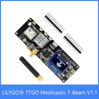 TTGO Meshtastic T-Beam V1.1 ESP32 433/868/915/923Mhz WiFi BLE Lora ESP32 GPS NEO-6M Sma18650 Support de batterie avec OLED