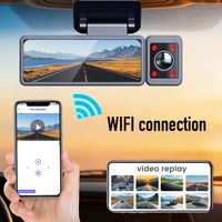 Caméra embarquée 4K 3,2 pouces avec GPS, Wi-Fi 5G, mode stationnement, prise en charge de la carte SD jusqu'à 512 Go et visualisation des vidéos sur les téléphones mobiles