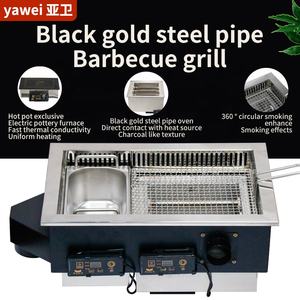 Estufa de barbacoa Yawei Commercial 540 Black Gold <span class=keywords><strong>Steel</strong></span> Pipe | Estufa de olla caliente eléctrica Estufa de barbacoa | Equipo de barbacoa - Product Image 2