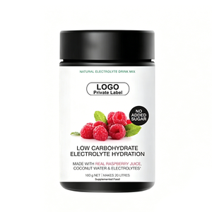 Polvo Electrolítico de Frambuesa Bajo en Azúcar de Marca Privada OEM, 160g, para Hidratación y Nutrición Deportiva - Product Image 1