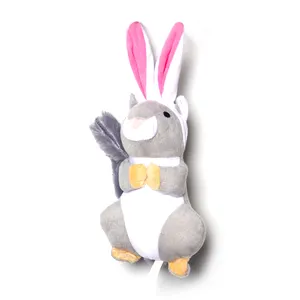 Nuovo design pasqua 10 "scoiattolo con orecchie di coniglio-grigio + personalizza giocattoli di peluche