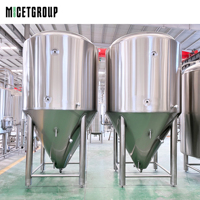 Cuve de Fermentation Conique 2000L en Acier Inoxydable Unitank avec Chemise de Refroidissement, Bras de Racking et Manomètre pour Brasserie