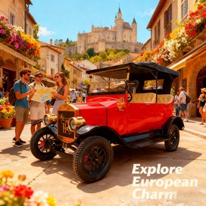 <span class=keywords><strong>Voiture</strong></span> électrique rétro <span class=keywords><strong>de</strong></span> tourisme 6-8 places - Design unique pour navette <span class=keywords><strong>de</strong></span> villégiature/mariage, carrosserie métallique et conduite fluide - Product Image 4