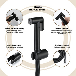 New Design Cold-<strong>Handheld</strong> Brass <strong>Bidet</strong> <strong>Sprayer</strong> Toilet Shower Jet Douche Kit for Hotel Bathroom Diaper Sets - Product Image 4