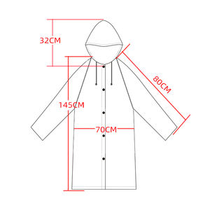 2025 Лидер продаж современный стиль PEVA непроницаемый плащ для взрослых водонепроницаемый дождь пончо для походов кемпинга многоразовый для взрослых - Product Image 4