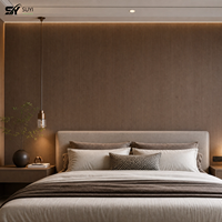 Panneaux muraux SPC écologiques sans formaldéhyde de 400 mm, épaisseur 6 mm, imperméables, modernes, en plastique de pierre pour intérieur, villa, chambre à coucher