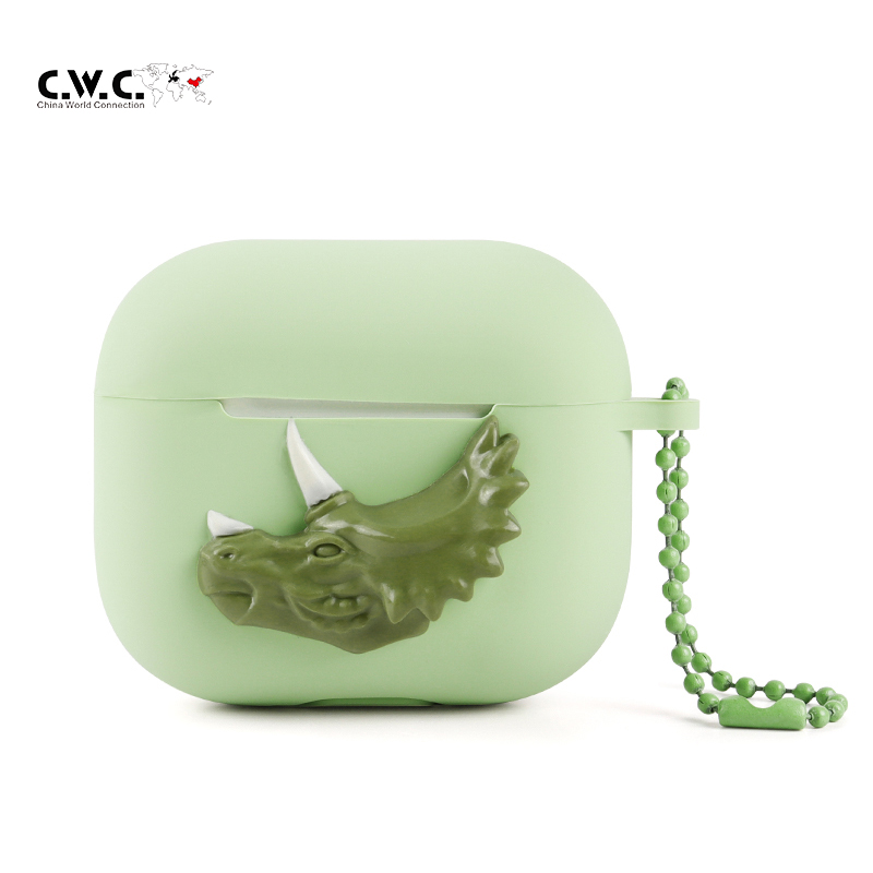 Green Triceratops Design Case for Airpods Pro 2