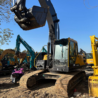 Excavatrice sur chenilles hydraulique Volvo 240 d'occasion de 24 tonnes, modèle 2022, origine Japon, Shanghai Motor, moteur, boîte de vitesses, pompe PLC, roulement, engrenage