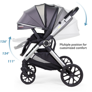 Passeggino di lusso 4-in-1 passeggino pieghevole One-click in lega di alluminio TASLON tessuto pieghevole <span class=keywords><strong>carrozzina</strong></span> seggiolino <span class=keywords><strong>per</strong></span> auto - Product Image 2