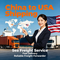 Service d'expédition intégré Top 10 des transitaires Fret maritime LCL+Express DDP Chine-USA Assurance pour le flux de marchandises internationales