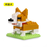 JM001 09-108 Bloques de Construcción Mini de Partículas Pequeñas con Forma de Animales: Panda, León, Flamenco, Canguro, Juguete de Regalo para Niños y Niñas