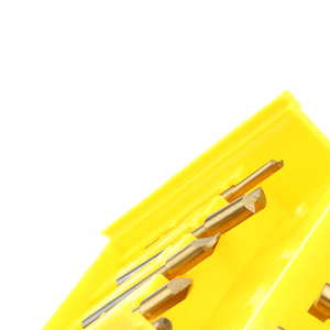 <span class=keywords><strong>HSS</strong></span> 10pc <span class=keywords><strong>Fraise</strong></span> <span class=keywords><strong>Fraise</strong></span> Titane plaqué En Plastique En Boîte Or Haute vitesse En Acier À Bois Coupe Couteau - Product Image 3