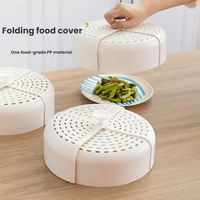 Nouvelle Housse de Table Pliante Anti-Mouches et Anti-Poussière pour Restes de Repas, Lavable et Non Amovible