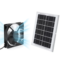 12025 ventilateur d'extraction de panneau d'énergie solaire 12V 120mm Mini ventilateur à énergie solaire Extracteur d'air à énergie solaire portable pour maisons pour animaux de compagnie