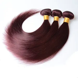 Populaire Straight Hair Extensions Virgin Hair Vendor Braziliaans Haar 3 Bundels Met Kant Frontale Sluiting