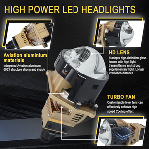 G-View Venta al por mayor Estilo popular Bi LED Proyector Len Fácil de instalar 6000K Proyector de alta potencia Bi LED Todo en un faro LED - Product Image 6