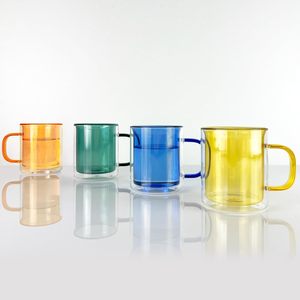 Wholesale Heat Resistant Drinkware Coffee Glass <b>Mugs</b> Ice Cream Cup <b>Double</b> <b>Wall</b> clear Glass <b>Mug</b> Glass Cup with Handle - Product Image 1