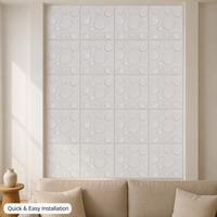 Panneau mural 3D en PVC, rond, gaufré, effet miroir doré, plusieurs couleurs au choix, style scandinave nordique, vente en gros usine