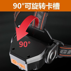 ไฟหน้าแบบตรวจจับท่าทางลูโอเมน 90x54x36 มม. ไฟ LED แบบชาร์จได้สำหรับตกปลากลางคืนกลางแจ้ง - Product Image 5