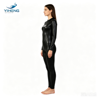 Combinaison de plongée en néoprène lisse à fermeture éclair sur le devant, manches longues, épaisseur 3 mm, pour le triathlon, la plongée, le surf et la plongée libre, pour hommes