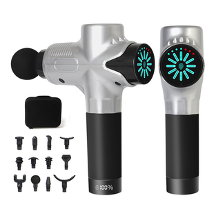 Pistola de Masaje Muscular de Tejido Profundo Portátil con Pantalla LCD, Vibrador de Calor y Cabezales de Masaje para Aplicación Corporal - Product Image 1