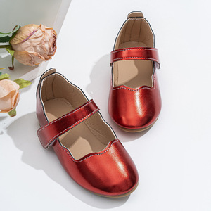 รองเท้าแฟชั่นส้นแบนสำหรับเด็กผู้หญิง, รองเท้าแฟชั่นสีพื้นพื้นนุ่มรองเท้าเจ้าหญิงพื้นเรียบสำหรับเด็ก - Product Image 2