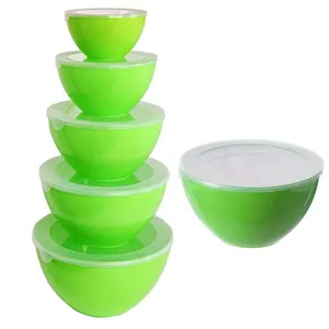 江门塑料包装碗5件/套大型塑料沙拉碗带盖
