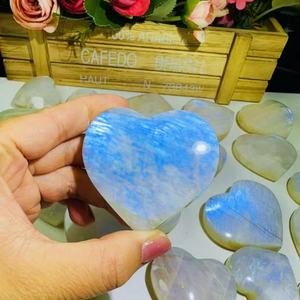 Offre Spéciale – Pierre de Lune Bleue Polie Feng Shui en Forme de Cœur, Sphère de Lune, Wicca, Reiki, Guérison, Pierre de Palmier Semi-Précieuse, Artisanat en Cristal, Décoration - Product Image 1