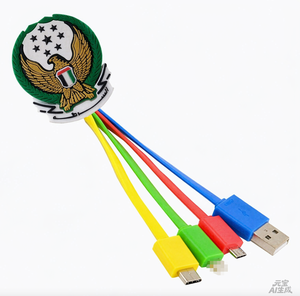 Porte-clés en PVC en forme d'avocat, câble de charge USB 3 en 1, 4 en 1, nouveauté, forme de fruit, USB portable <span class=keywords><strong>type</strong></span> C, micro, tout-en-un, cadeau - Product Image 4