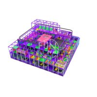 Desain 3D Taman Bermain Skala Besar yang Aman dan Tahan Lama untuk Anak-Anak, Kolam Bola Komersial Indoor dengan Perosotan yang Digunakan di Pusat Perbelanjaan.