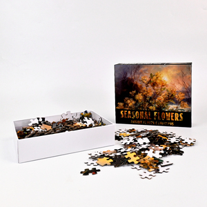 Tùy chỉnh in ấn phong cảnh thiên nhiên màu xanh lá cây hoa tông não trò chơi câu đố 500 mảnh ghép hình câu đố cho người lớn và trẻ em - Product Image 4