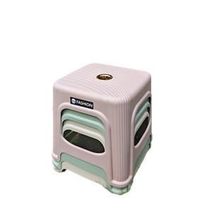 Taburete Cuadrado de Plástico de 60 cm, Silla de Jardín Minimalista de Polipropileno para Niños, Uso en Exteriores - Product Image 5