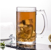 Chopes à bière lourdes, chopes en verre de 16 oz avec poignée, verres à bière de 500 ml, verres à boire pour la bière