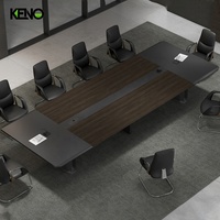 Table de conférence de bureau en bois E1 populaire au design moderne pour 8 à 20 personnes pour la maison et le bureau Hôtels Salles de réunion Tables de conférence