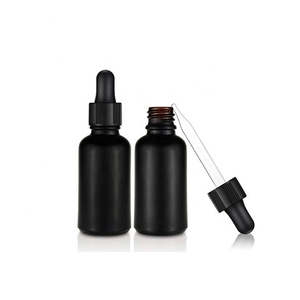 LLG Offre Spéciale 2oz noir mat 60ml bouteille en verre d'huile essentielle givrée avec pipette compte-gouttes pour cosmétique maison - Product Image 5