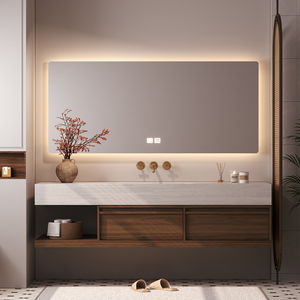 Armadietto da <span class=keywords><strong>Bagno</strong></span> in Legno a Parete con Lavabo Integrato, Bestseller - Product Image 2