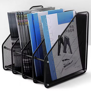 4 lưới tập tin thư mục Kệ dây kim loại lưới lưu trữ chủ tập tin Tạp Chí báo chủ 4 Tier khung Tạp Chí cho văn phòng - Product Image 5