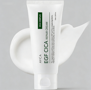 Crème réparatrice AVCA Cica EGF 100ml, hydratant anti-rides pour peaux sensibles, à la Centella et à l'Aloe, sans parfum, absorption rapide, coréenne - Product Image 1