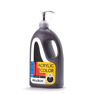 Meeden đỏ đỏ sơn acrylic với nắp bơm 1/2 Gallon (2L /67.6 oz.) Nặng-cơ thể không độc hại màu sắc tố phong phú - Product Image 4