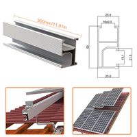 Support de rail solaire en aluminium pour panneau solaire Supports de montage sur toit Mini garde-corps en aluminium pour panneaux solaires