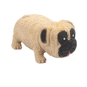 Squishy Pug Dog Sensory Fidget Toy para adultos Autista Alivio DE LA ANSIEDAD Descompresión del estrés Hecho de plástico TPR para niños y niñas