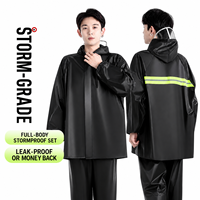 Ensemble imperméable complet anti-tempête pour adulte (veste et pantalon) – Idéal pour le camping, la randonnée, la pêche, les livraisons et le travail