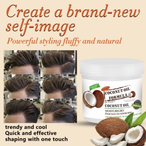 Cera Professionale per lo Styling delle Gugliette con Olio di Cocco Nutriente, Facile da Gestire, Crea un Profilo Laterale Definito e Naturale - Product Image 1