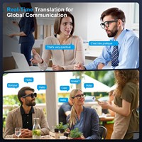 Gafas Inteligentes con IA, Cámara de 8MP, Video HD, Captura de Fotos, Traducción en Tiempo Real, Asistente de Grabación, Audio de Oreja Abierta, Resistentes al Agua