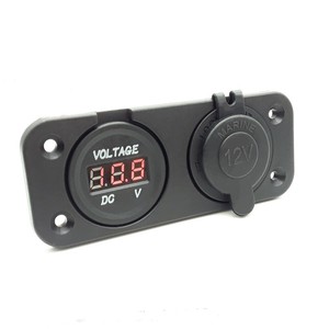 डबल-होल संयोजन 12 वी-24v ऑटोमोबाइल उत्पाद संशोधन सार्वभौमिक कार वोल्टेज डिटेक्शन + पावर सॉकेट 5v - Product Image 1