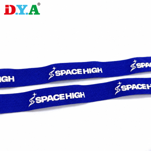 <span class=keywords><strong>Bande</strong></span> élastique pliable en silicone coloré de 10 mm de large avec logo de marque personnalisé, sérigraphiée, pour le col des sweats à capuche et des t-shirts - Product Image 1