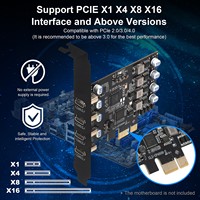Carte d'extension USB-C 4 ports - 5 Gbps SuperSpeed PCI Express X1 vers 4x USB Type-C en stock