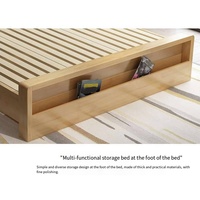 Usine Chine Lits modernes en bois massif Lits King Size en bois Cadre de lit double Queen Size Chambre à coucher